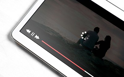 Tablet that is buffering a video